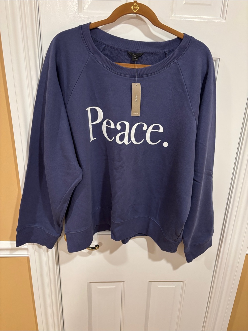 J. Crew Navy 'Peace.' Crewneck Sweatshirt